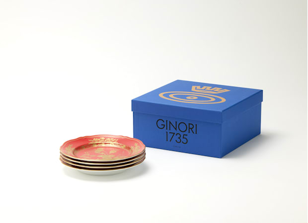 オリエンテイタリアーノ ルブルム プレート21cm 4枚セット | GINORI 1735